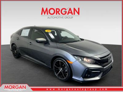 2020 Honda Civic Sport in Lunar Silver Metallic — front three-quarter view