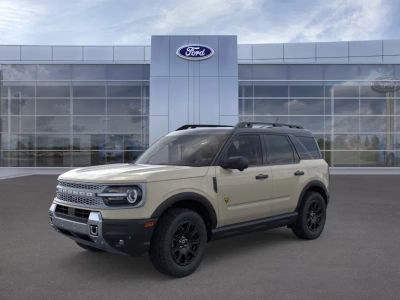 2025 Ford Bronco Sport in Desert Sand — front three-quarter view