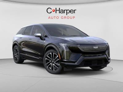 2026 Cadillac OPTIQ Sport in Black Raven — front three-quarter view