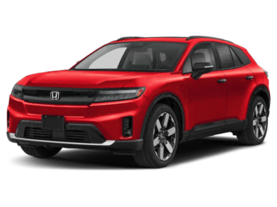 2026 Honda Prologue Elite in Rallye Red — front three-quarter view