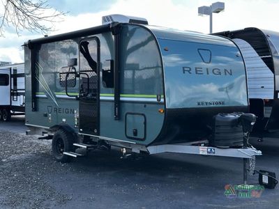2026 Keystone RV Reign — front three-quarter view