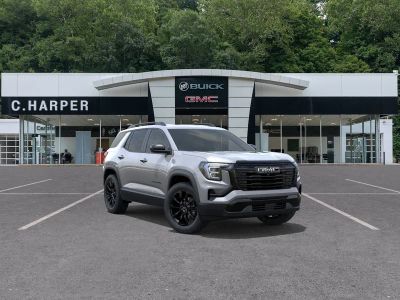2026 GMC Terrain Elevation in Sterling Metallic — front three-quarter view