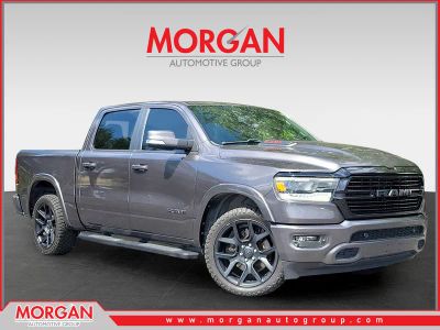 2020 Ram 1500 Laramie in Granite Crystal Metallic Clearcoat — front three-quarter view
