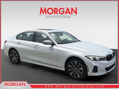 2025 BMW 3 Series 330i xDrive in White — front three-quarter view