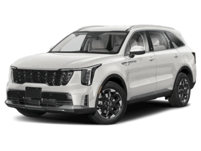 2025 Kia Sorento S in White — front three-quarter view