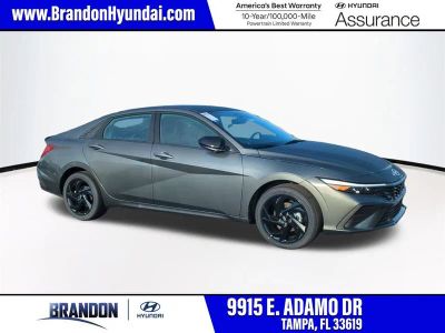 2026 Hyundai ELANTRA HYBRID SEL Sport in Gray — front three-quarter view