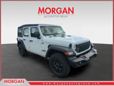 2026 Jeep Wrangler Sport in White — front three-quarter view