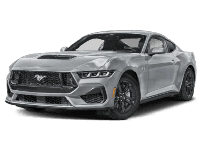 2026 Ford Mustang GT Premium in Silver — front three-quarter view