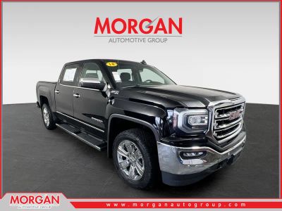 2018 GMC Sierra 1500 SLT in Onyx Black — front three-quarter view