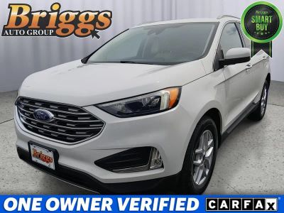 2022 Ford Edge SEL in Oxford White — front three-quarter view