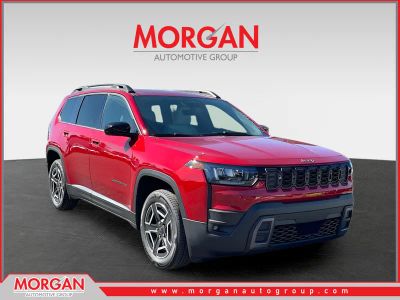 2026 Jeep Cherokee Laredo in Red — front three-quarter view