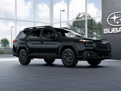 2026 Subaru OUTBACK Limited in Crystal Black Silica — front three-quarter view