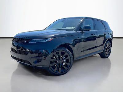2026 Land Rover Range Rover Sport SE in Santorini Black — front three-quarter view