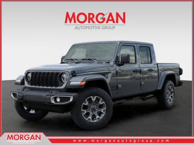 2026 Jeep Gladiator Sahara in Gray — front three-quarter view