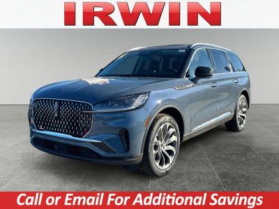 2026 Lincoln Aviator Reserve in Blue — front three-quarter view