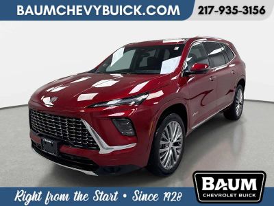 2026 Buick Enclave Avenir in Cherry Red Tintcoat — front three-quarter view