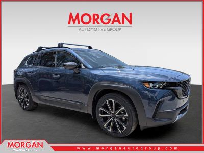 2026 Mazda CX-50 2.5 Turbo Premium Plus in Blue — front three-quarter view