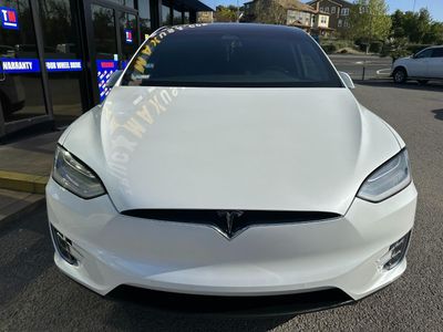 2020 Tesla Model X — rear three-quarter view