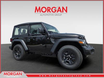 2026 Jeep Wrangler Sport in Black — front three-quarter view