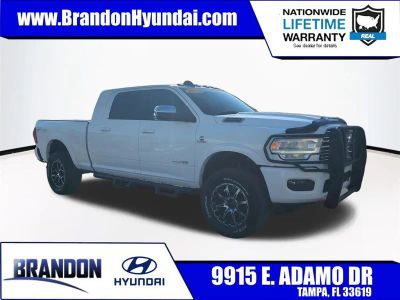 2019 Ram 2500 Laramie in White — front three-quarter view