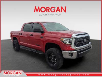 2020 Toyota Tundra SR5 in Red — front three-quarter view