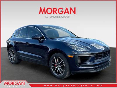 2022 Porsche Macan S in Blue — front three-quarter view