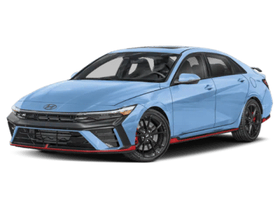 2026 Hyundai ELANTRA N Base in Performance Blue — front three-quarter view