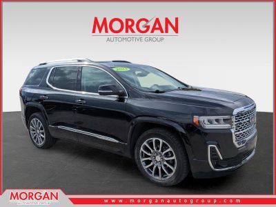 2023 GMC Acadia Denali in Ebony Twilight Metallic — front three-quarter view