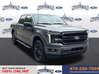 2026 Ford F-150 Lariat in Gray — front three-quarter view