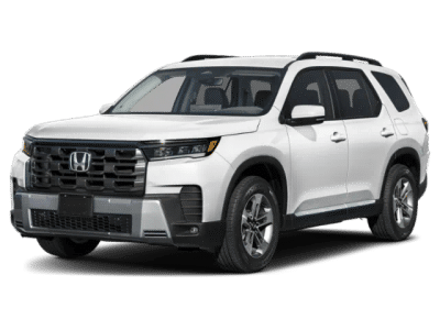 2026 Honda Pilot EX-L in Platinum White — front three-quarter view