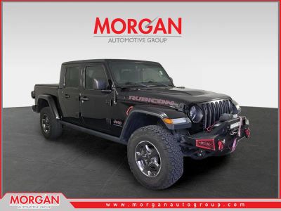 2020 Jeep Gladiator Rubicon in Black — front three-quarter view