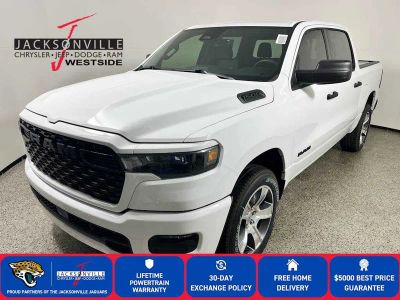2026 RAM 1500 Express in Bright White Clear-Coat Exterior Paint — front three-quarter view