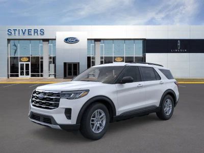 2026 Ford Explorer Active 100A in White — front three-quarter view