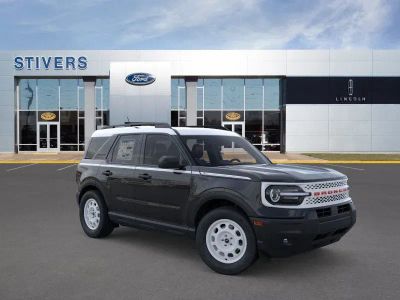 2026 Ford Bronco Sport Heritage 5 Door SUV, SUV &amp; Crossovers in Shadow Black — front three-quarter view