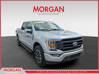 2023 Ford F-150 LARIAT in Silver Metallic — front three-quarter view