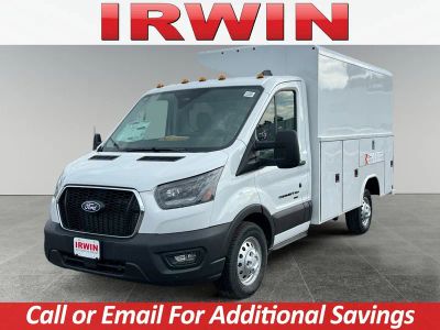 2026 Ford Transit Chassis Chassis Cab in White — front three-quarter view