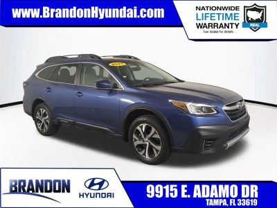2021 Subaru Outback Limited XT in Blue — front three-quarter view