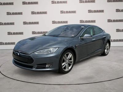 2013 Tesla Model S Performance in Gray Metallic — front three-quarter view