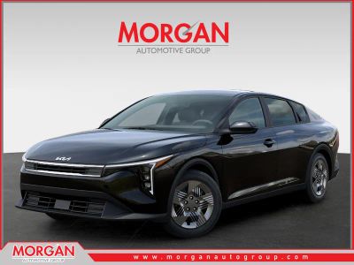2026 Kia K4 LX in Aurora Black Pearl — front three-quarter view