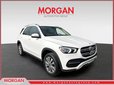 2023 Mercedes-Benz GLE 450 in Polar White — front three-quarter view