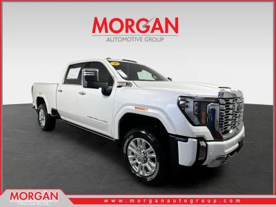 2024 GMC Sierra 3500HD Denali in White Frost Tricoat — front three-quarter view