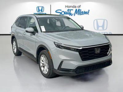 2024 Honda CR-V EX in sparkle silver metallic — front three-quarter view