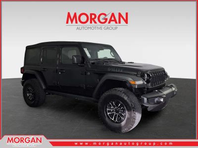 2025 Jeep Wrangler Willys in Black — front three-quarter view