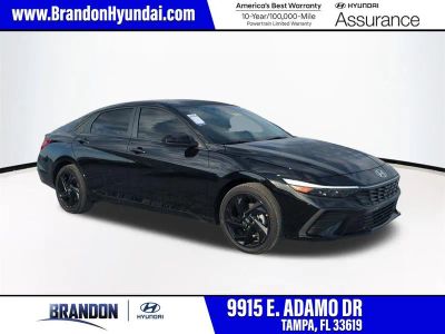 2026 Hyundai ELANTRA SEL Sport in Black — front three-quarter view