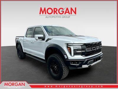 2025 Ford F-150 Raptor in White — front three-quarter view
