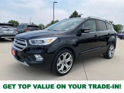 2018 Ford Escape Titanium in Shadow Black — front three-quarter view