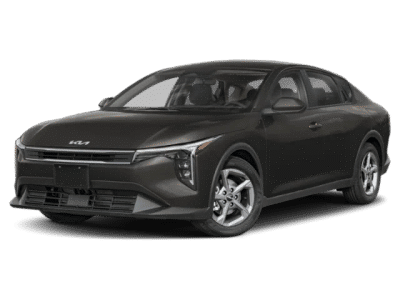2026 Kia K4 LXS in INTERSTELLAR GR — front three-quarter view