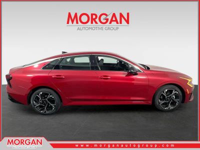 2026 Kia K5 GT-Line in Runway Red — front three-quarter view