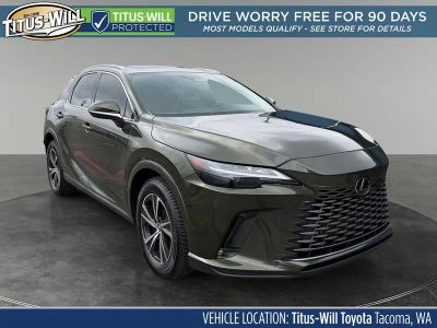 2023 Lexus RX 350 Premium Plus in Nori Green Pearl — front three-quarter view