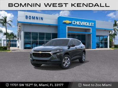 2026 Chevrolet Trax LS in Cypress Gray — front three-quarter view